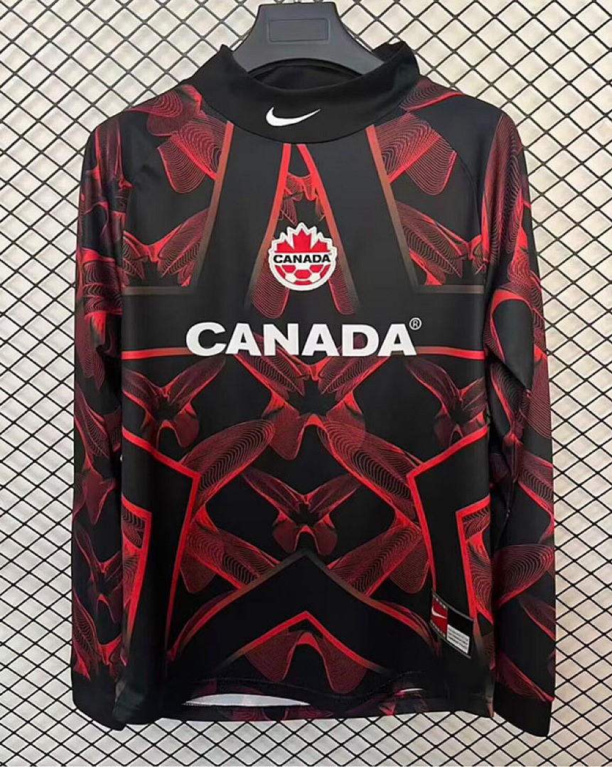 AAA Quality Canada 2026 World Cup GK Black/Red Leaked LongJersey